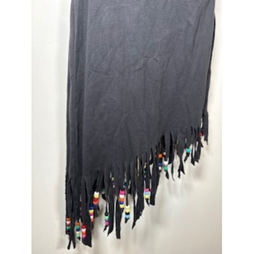 Vintage JNCO Jeans USA One Shoulder Dress Small Black Sacred Motor Fringe Biker - Picture 3 of 8